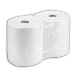 Handtuchrolle Maxi, 2-lagig, 100% Zellstoff, hochweiß, geprägt, perforiert, 2 Rollen à 245 Meter