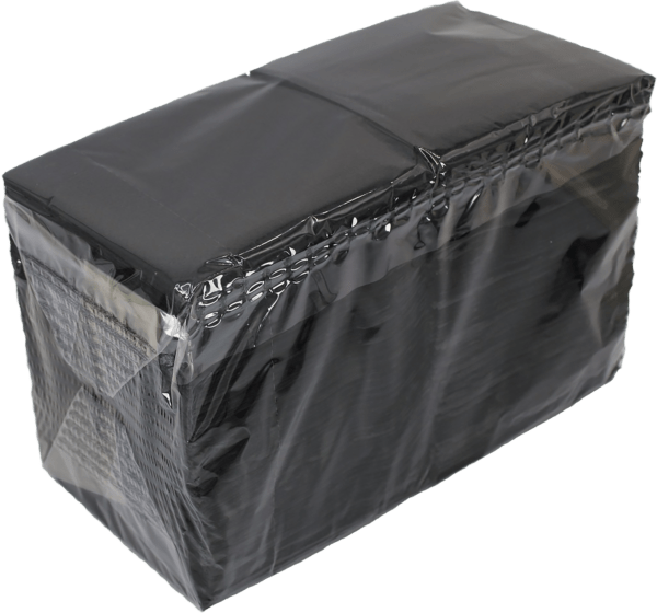 Servietten, Zellstoff, schwarz, 24x24 cm, 3-lagig, 1/4 Falz – Bild 2
