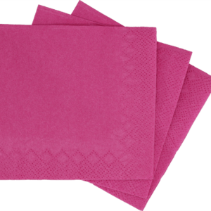 Servietten, Zellstoff, fuxia, 24x24 cm, 2-lagig, 1/4 Falz