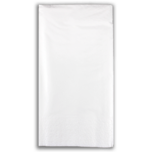 Servietten, Zellstoff, weiß, 48x48 cm, 3-lagig, 1/8 Kopffalz