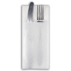 Besteckservietten, Airlaid, weiß, 40x33 cm, 1/8 Falz