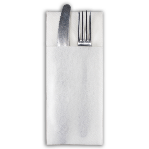 Besteckservietten, Airlaid, weiß, 40x33 cm, 1/8 Falz