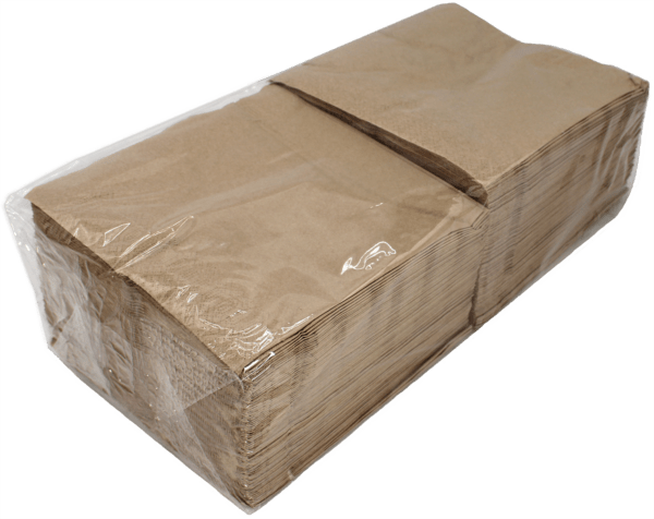 Servietten, Recycling, naturbraun, 33x33 cm, 2-lagig, 1/4 Falz – Bild 2