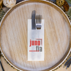 Digital bedruckte Airlaid Besteck Servietten, Weiß, 40 x 33 cm, 1/8 Falz, Unterverpackung zu je 50 Stück