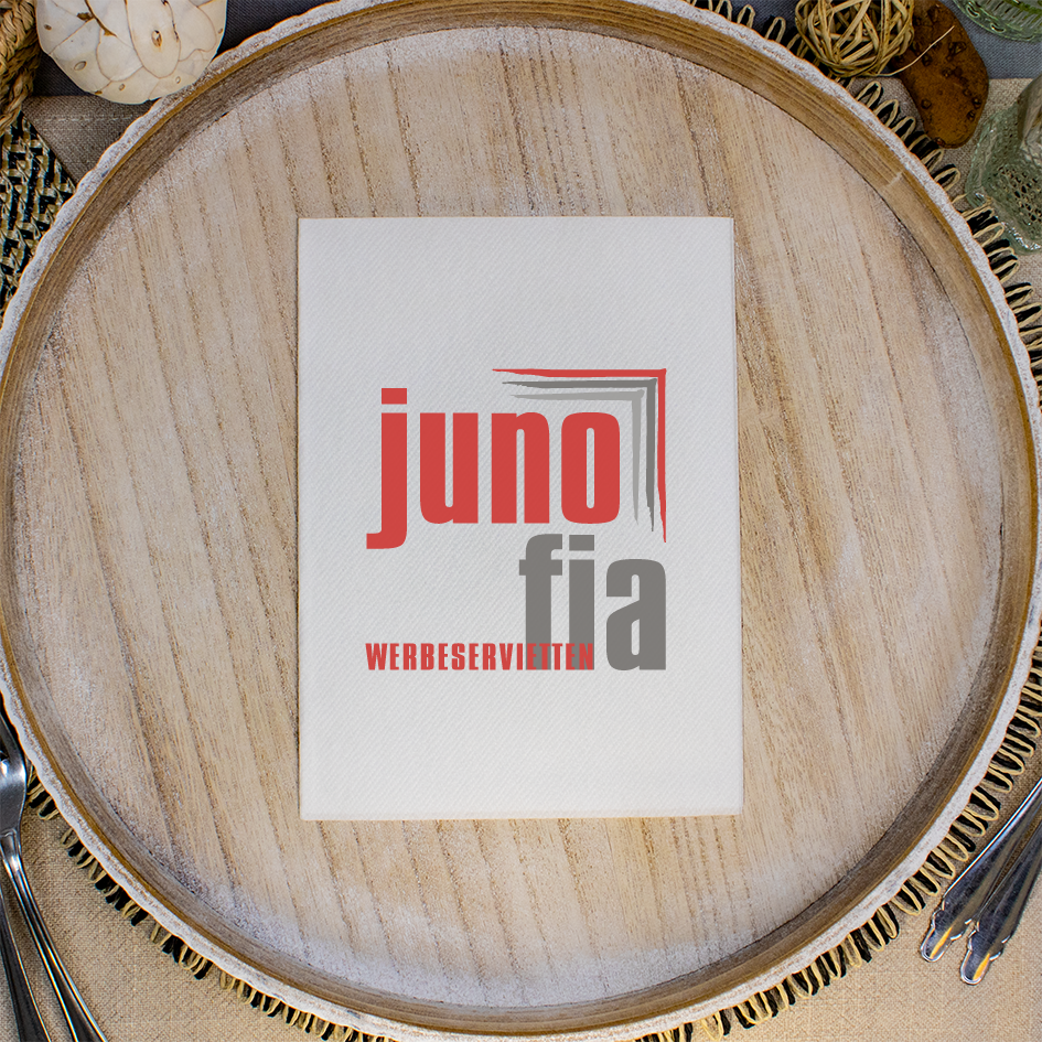 Digital bedruckte Airlaid Servietten, Weiß, 40x30 cm, 1/4 Falz, Unterverpackung zu je 50 Stück